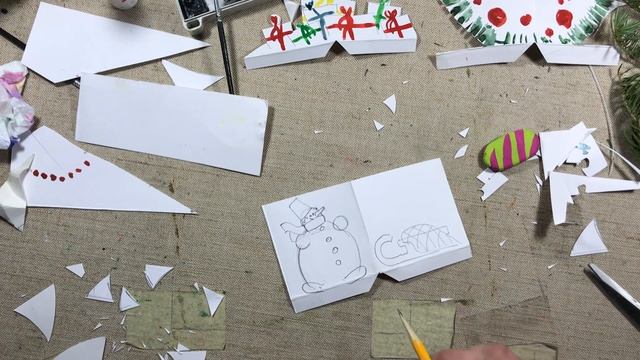 Урок рисования 15. Открытка «Рождественская елка» смотреть онлайн