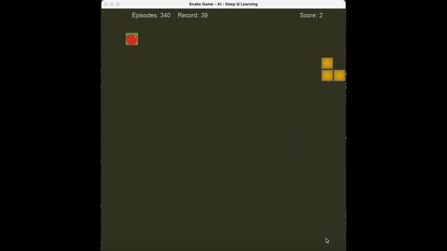 Snake Game - AI - Reinforcement learning (RL) - Deep Q Learning (DQN) Using Pytorch смотреть онлайн