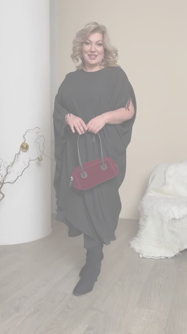 ✨ Платье летучая мышь с бахромой на рукавах смотреть онлайн