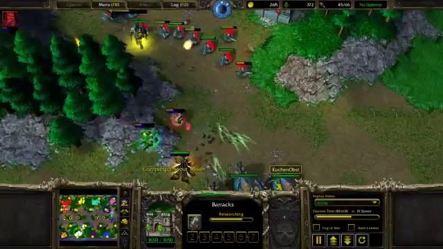 Warcraft 3 Battle.net: Feralas LV map, 4v4, Human (Green), онлайн-игры warcraft 3 смотреть онлайн