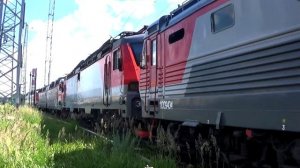Рекордная сплотка пассажирских электровозов
