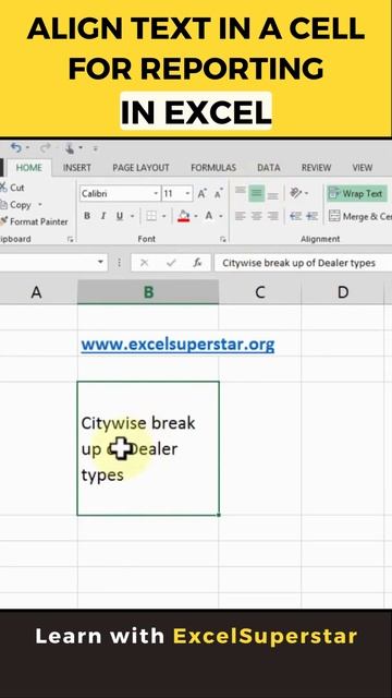 Align Text In A Cell In Excel смотреть онлайн