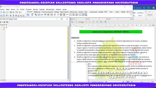 ESTRUCTURA REPETITIVA REPEAT-UNTIL EN PASCAL PARTE 1/4 смотреть онлайн