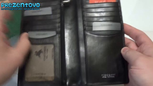Кошелек мужской Visconti TSC-45 BLK с защитой RFID смотреть онлайн