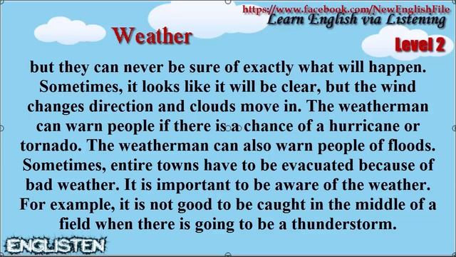 Weather Unit 34 Learn English via Listening Level 2 смотреть онлайн