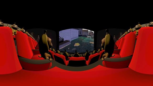 360° VR Banana Cat Watching a Movie! - CINEMA HALL смотреть онлайн