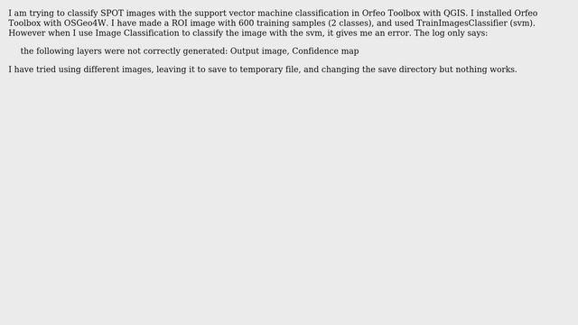 GIS: QGIS - Orfeo Toolbox: how to run support vector machine classification? смотреть онлайн