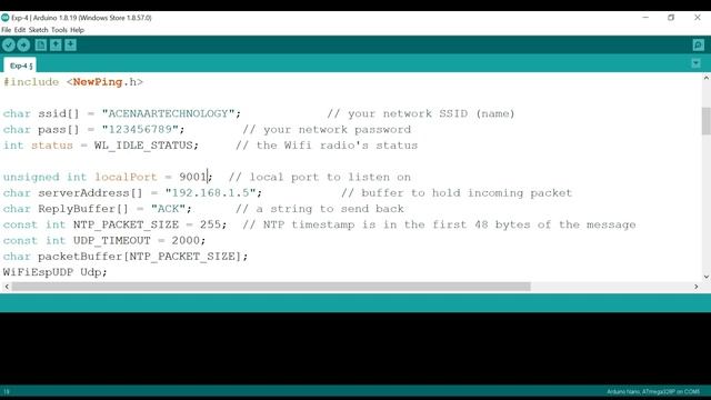 Experiment (4) - UDP Socket Programing using AcenAAr IoT Trainer kit and Android App.. смотреть онлайн