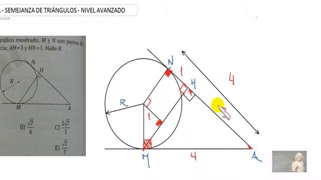 SEMEJANZA DE TRIÁNGULOS   PROB 13