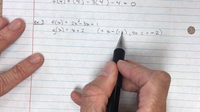 Polynomial Functions: Remainder Theorem