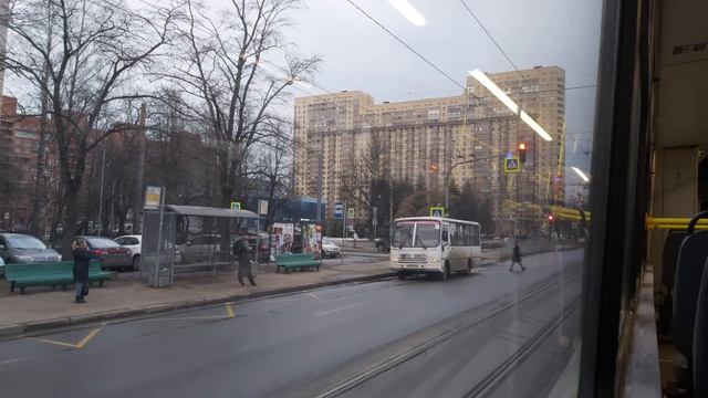 Трамвай, маршрут №51(Суздальский пр - ж-д ст. Кушелевка) ЛВС-86К б.0640 (28.03.2021) Санкт-Петербур смотреть онлайн