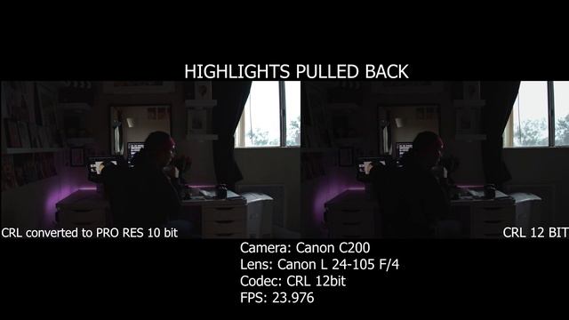 CANON C200 Cinema Raw Light 12bit vs 10bit смотреть онлайн
