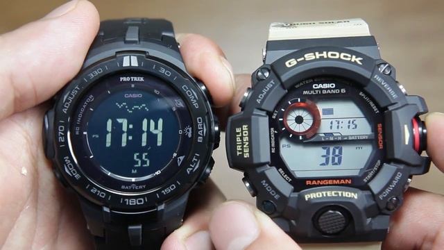 CASIO PROTREK VS GULFMASTER : CASIO PRW-3100Y-1B VS G-SHOCK GW-9400DCJ