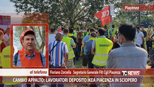 Cambio appalto: lavoratori deposito Ikea Piacenza in sciopero смотреть онлайн