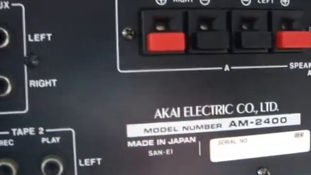 STEREO AMPLIFIER AKAI AM-2400 2X50 WATT смотреть онлайн