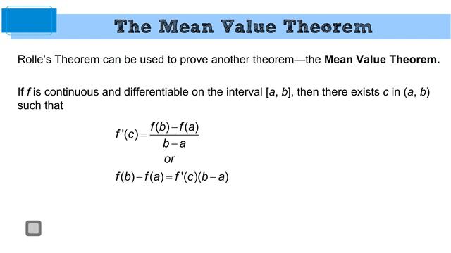 Rolle's Theorem And Mean Value Theorem