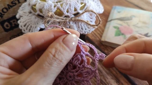 САЛФЕТКА, УКРАШЕНИЕ НА БАНКУ крючком. 1 ЧАСТЬ / Crochet Napkin