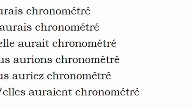 Изучение французского языка = Спряжение глаголов = Chronométrer смотреть онлайн