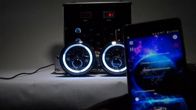 GENSSI 7" Inch LED Chasing Halo RGB Headlights смотреть онлайн