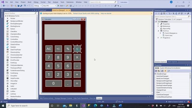 Building a basic Calculator in C# Windows Forms Application смотреть онлайн