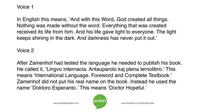 A Global Language | Practice English With Spotlight