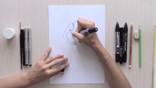 Курс по фешн-скетчингу. Урок 14 1 смотреть онлайн