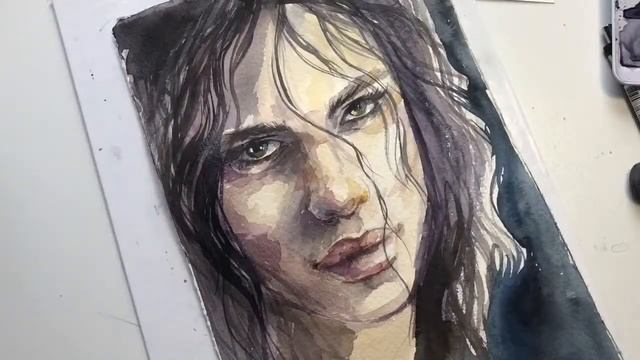 Портрет, акварель смотреть онлайн