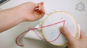 Шов французский узелок. Уроки по вышивке гладью.