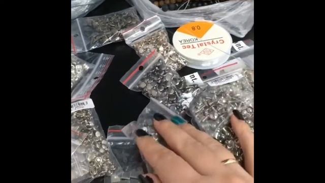 Обзор-распаковка фурнитуры и натуральных камней из оптового магазина в Европе смотреть онлайн