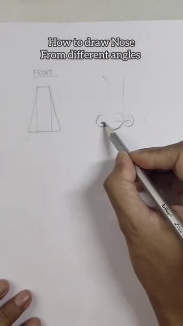 Draw Nose outline step by step in different angles #drawingtutorial #nose #easytutorial смотреть онлайн