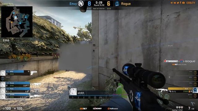 Rogue vs Envy, map 1 Overpass, StarSeries & i-League S7 GG.Bet NA Qualifier смотреть онлайн