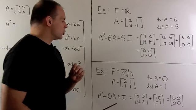 Cayley-Hamilton Theorem For 2x2 Matrices