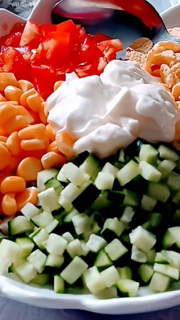 Кукурузный салат #быстрыерецепты смотреть онлайн