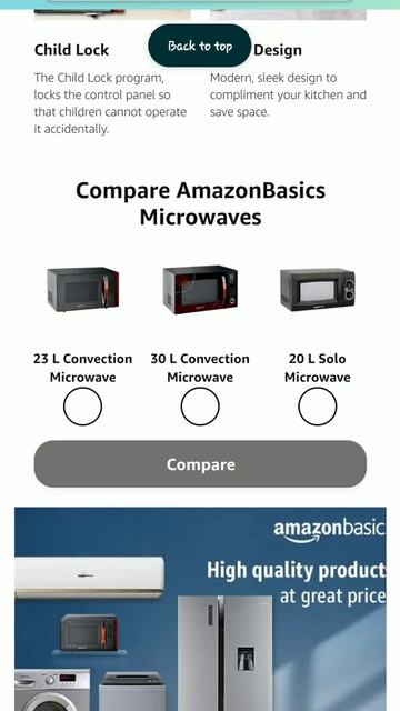 AmazonBasics 23 L Convection Microwave (Black) смотреть онлайн