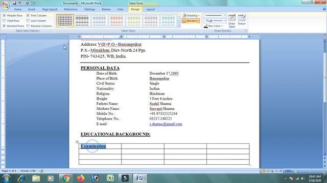 How to make a smart Bio-data in word | Resume | How to Write a Professional Curriculum Vitae 2022 смотреть онлайн