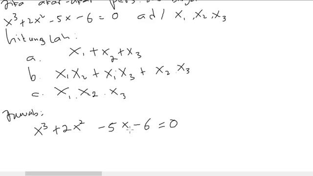 Jumlah Dan Hasil Kali Akar Akar Persamaan Suku Banyak