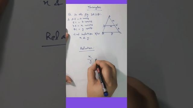 Triangles # Sample Paper Questions # CBSE # Mathematics #Class-10th #shortsvideo
