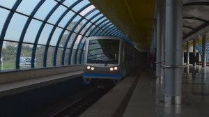 Казанское метро. Станция «Аметьево» и метропоезд