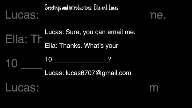 Greetings and introductions: Lucas and Ella смотреть онлайн