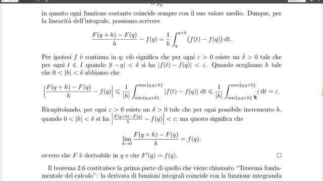 L11 - Teorema Fondamentale Del Calcolo
