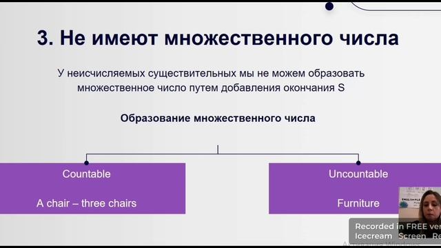 Исчисляемые и неисчисляемые существительные в английском. Countable and Uncountable Nouns. смотреть онлайн