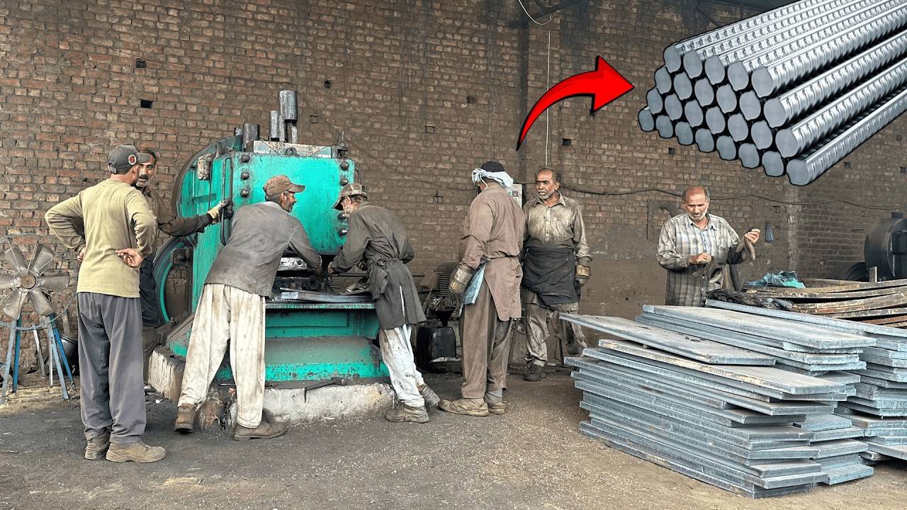Как судовые плиты Превращаются В Миллионы тонн Железных Прутков | Процесс Заводского производства смотреть онлайн
