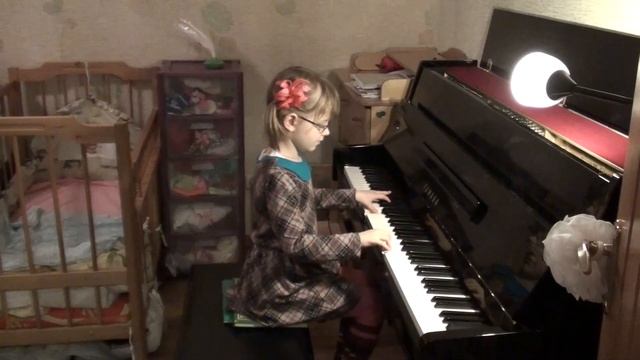 Этюд Николаева, исполнено Аней Абызовой (6 лет 1 месяц) смотреть онлайн