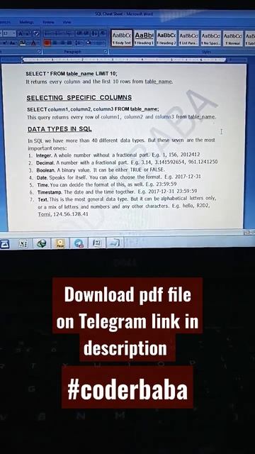 SQL Cheat Sheet #short #coderbaba #ytshorts смотреть онлайн