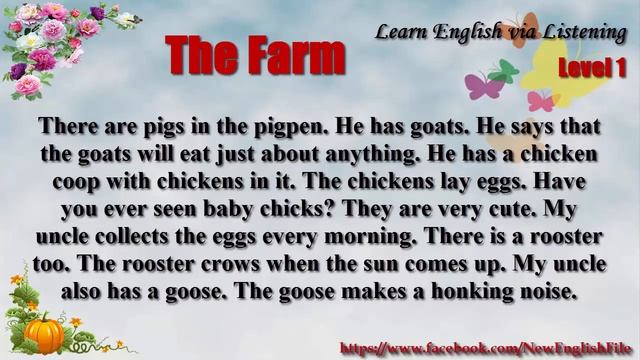 The Farm Learn English via Listening Level 1 Unit 34 смотреть онлайн