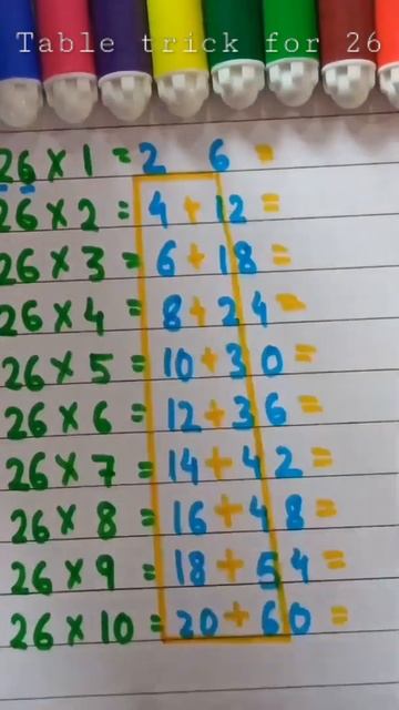 Table trick for 26#shorts#maths #ytshortsindia #viralshort #ytshorts смотреть онлайн