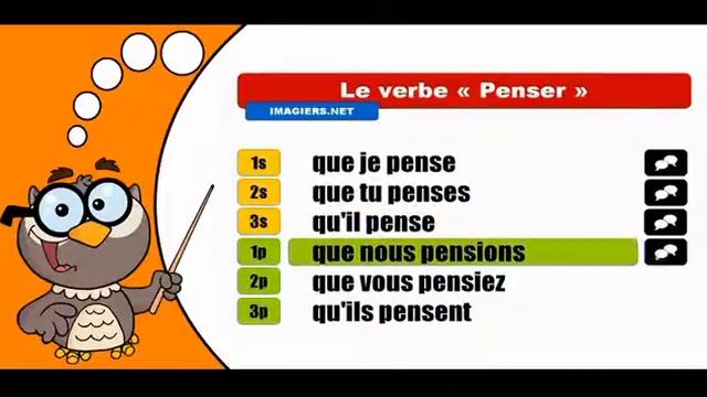 Изучение французского языка сопряжения # Penser # Subjonctif Présent смотреть онлайн