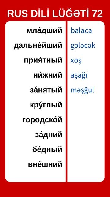 72 👍 Asan Rus Dili 1000 Söz Oyren | #sifet #shorts