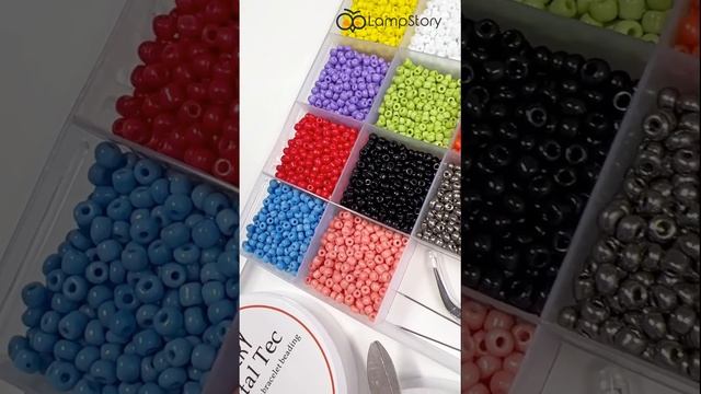 БОЛЬШОЙ Набор для творчества с бисером, бусинами, для создания украшений, рукоделия 18 цветов (6700) смотреть онлайн