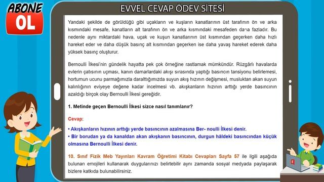 10. Sınıf Fizik Kavram Öğretimi Kitabı Cevapları Sayfa 57 смотреть онлайн